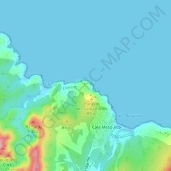 Silvana topographic map, elevation, terrain