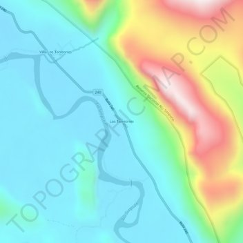Los Torreones topographic map, elevation, terrain