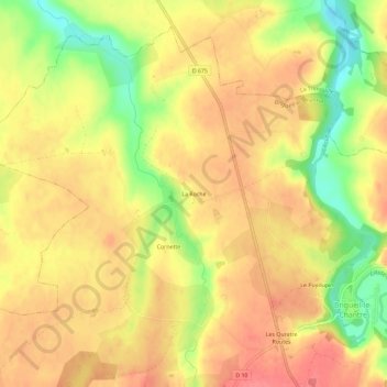 La Roche topographic map, elevation, terrain