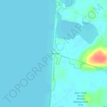 Rainbow Shores topographic map, elevation, terrain