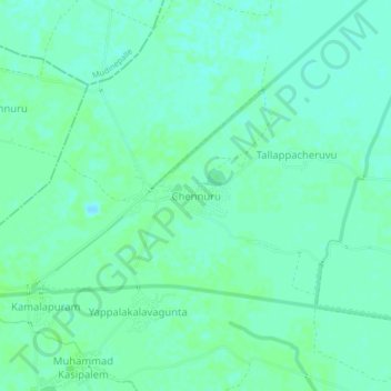 Chennuru topographic map, elevation, terrain