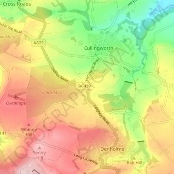 Manywells Height topographic map, elevation, terrain