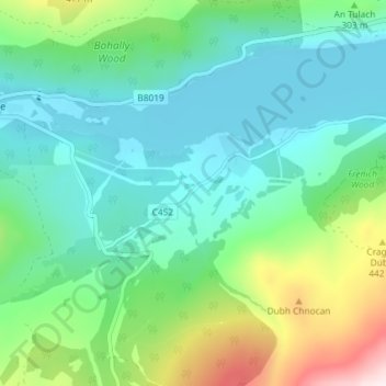Foss topographic map, elevation, terrain
