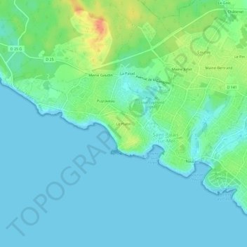 Le Platin topographic map, elevation, terrain