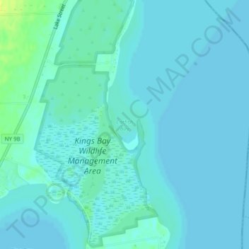Catfish Bay topographic map, elevation, terrain