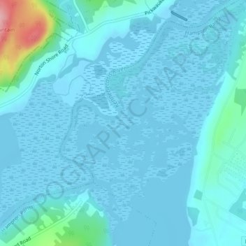 Hampton Marsh topographic map, elevation, terrain