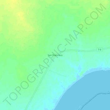San Francisco topographic map, elevation, terrain