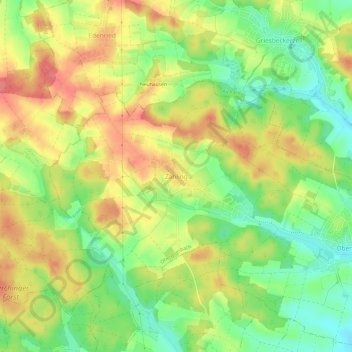 Zahling topographic map, elevation, terrain