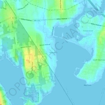 Touisset topographic map, elevation, terrain