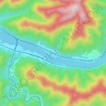 Falls View topographic map, elevation, terrain