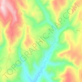 Miland topographic map, elevation, terrain