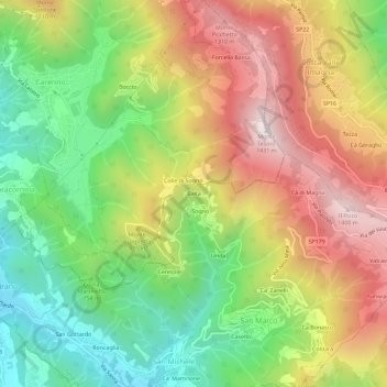 Baita topographic map, elevation, terrain