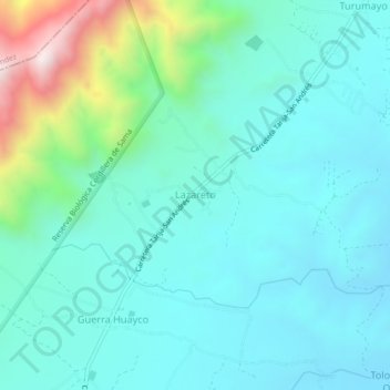 Lazareto topographic map, elevation, terrain