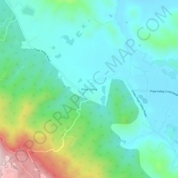 Pope Valley topographic map, elevation, terrain
