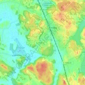 Nya Tarv topographic map, elevation, terrain