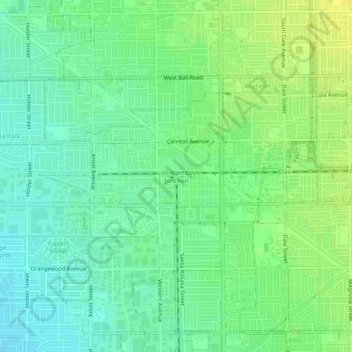 Los Alamitos Junction topographic map, elevation, terrain