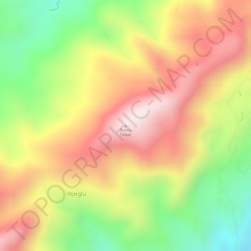 Buntu Toban topographic map, elevation, terrain