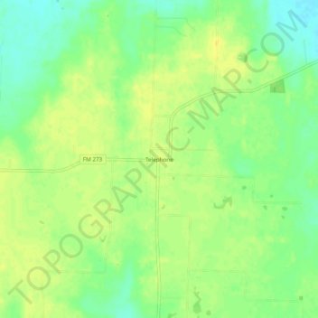 Telephone topographic map, elevation, terrain