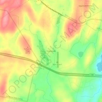Frenchtown topographic map, elevation, terrain