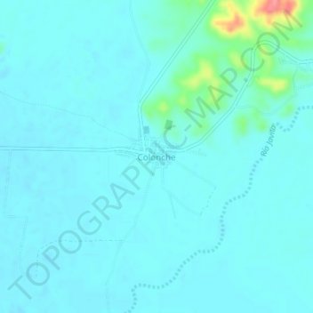 Colonche topographic map, elevation, terrain