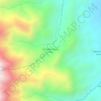 Cristalina Parte Alta topographic map, elevation, terrain