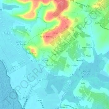 Larit topographic map, elevation, terrain