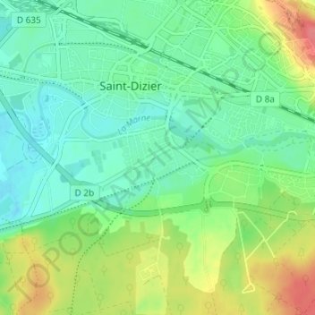 Les Ajots topographic map, elevation, terrain