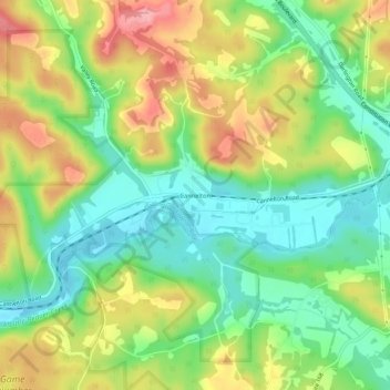Cannelton topographic map, elevation, terrain