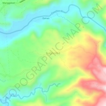 Nagbinlod topographic map, elevation, terrain