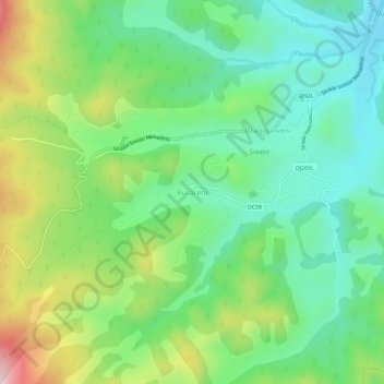 Rucăreni topographic map, elevation, terrain