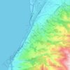 Khaldeh topographic map, elevation, terrain