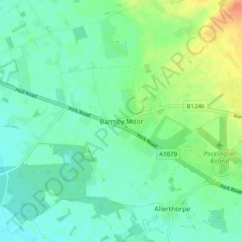 Barmby Moor topographic map, elevation, terrain