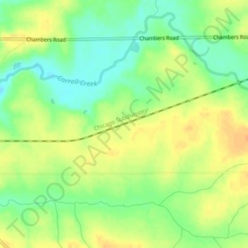 Ashdale Junction topographic map, elevation, terrain