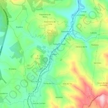 Malgas topographic map, elevation, terrain