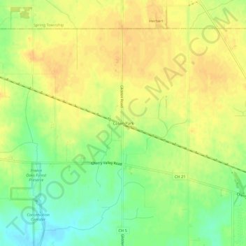 Colvin Park topographic map, elevation, terrain