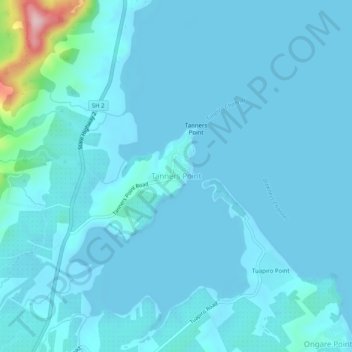 Tanners Point topographic map, elevation, terrain