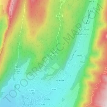 Jean Babois topographic map, elevation, terrain