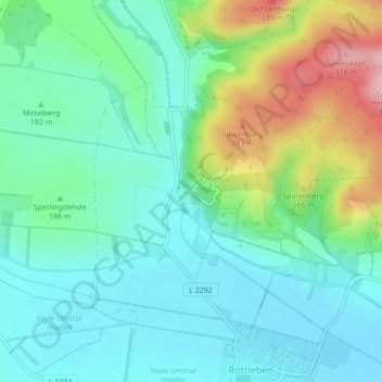 Barbarossahöhle topographic map, elevation, terrain