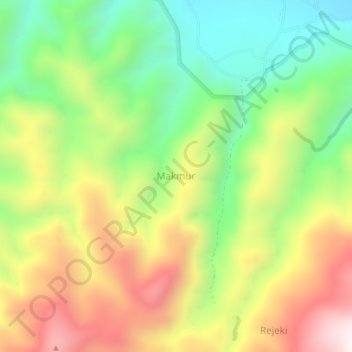 Makmur topographic map, elevation, terrain