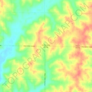 Washington Center topographic map, elevation, terrain