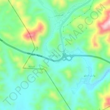 Wadi Al Helo topographic map, elevation, terrain
