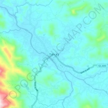 Tiên Kỳ topographic map, elevation, terrain