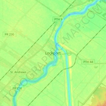 Lockport topographic map, elevation, terrain