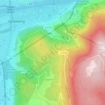 Sprunghöhe topographic map, elevation, terrain