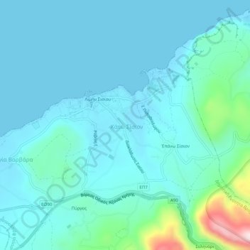 Sisi topographic map, elevation, terrain