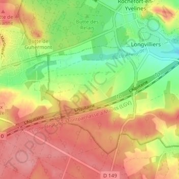 Reculet topographic map, elevation, terrain