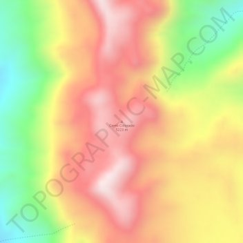 Cerro Colorado topographic map, elevation, terrain