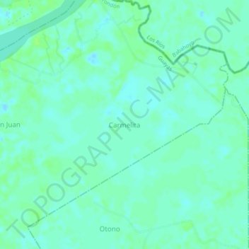 Carmelita topographic map, elevation, terrain