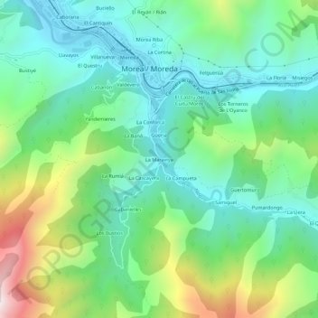 La Maraviya topographic map, elevation, terrain