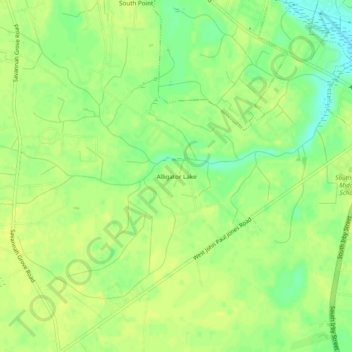 Alligator Lake topographic map, elevation, terrain